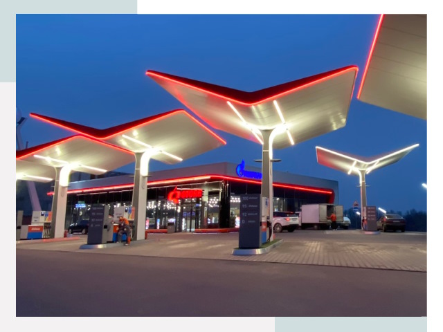 Навесы для АЗС в Глазове