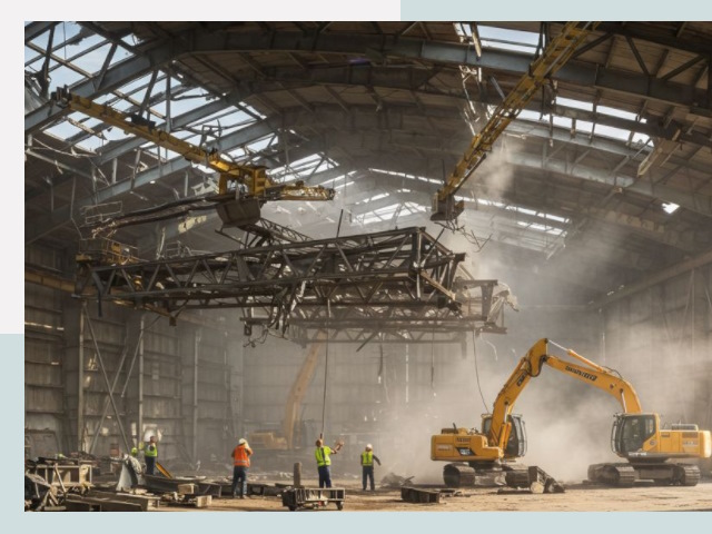 Демонтаж ангаров в Глазове от 612 руб. за м²