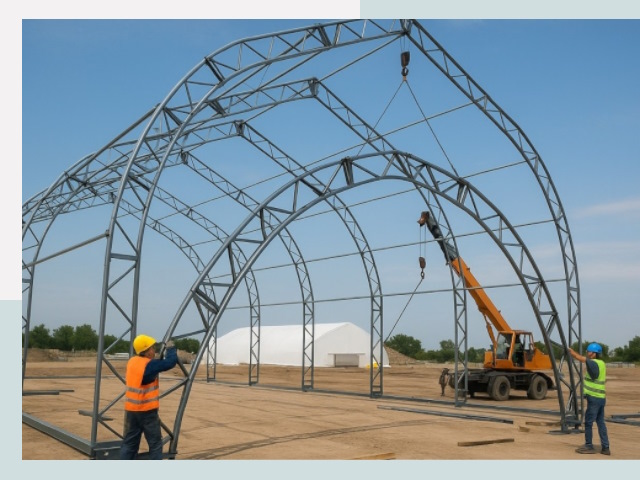 Монтаж ангаров в Глазове от 612 руб. - Надежно и быстро