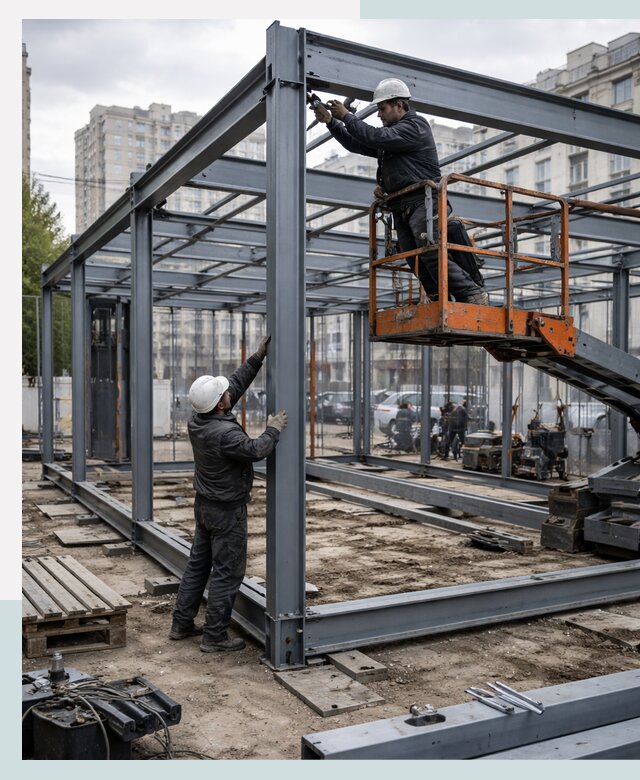 Строительство и монтаж торговых павильонов под ключ в Глазове